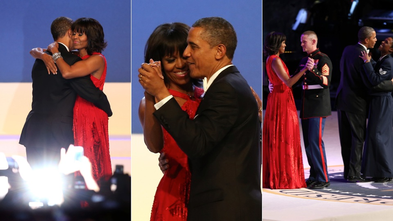 Illustration for article titled POTUS and His 'Better Half,' Michelle Obama, Dance Cheek to Cheek
